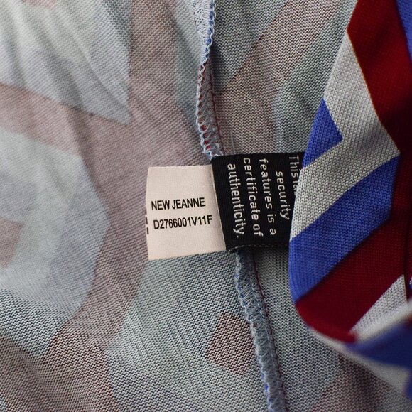 Diane Von Furstenberg Jeanne Silk Red & Blue Geometric Wrap Dress Size 6 Retro - Picture 10 of 12